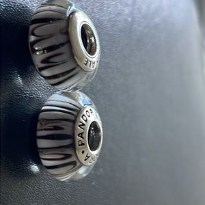 Pandora zebra muranos glass charm